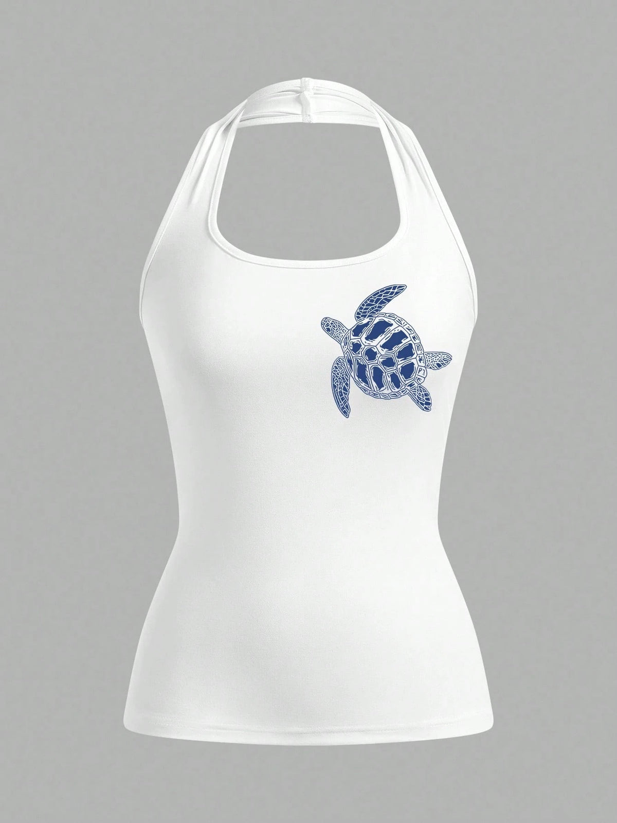 Veykashi Plus Size Women White Tight Cropped Halter Neck Tank Top, Suitable For Summer