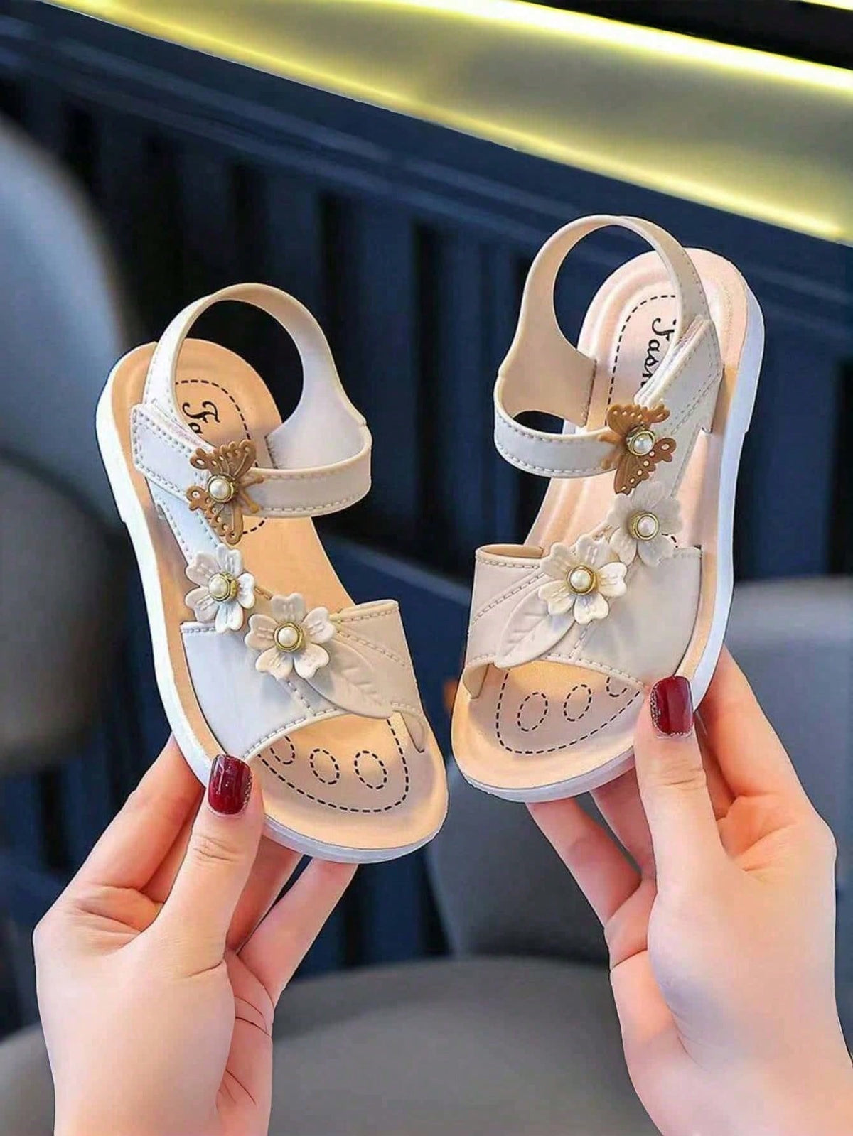 Vicvait Toddler Girls' Sandals, New Summer Princess Sandals, 1-2-6 Years Old, Children's Soft Bottom Little Girl Bow Beach Shoes