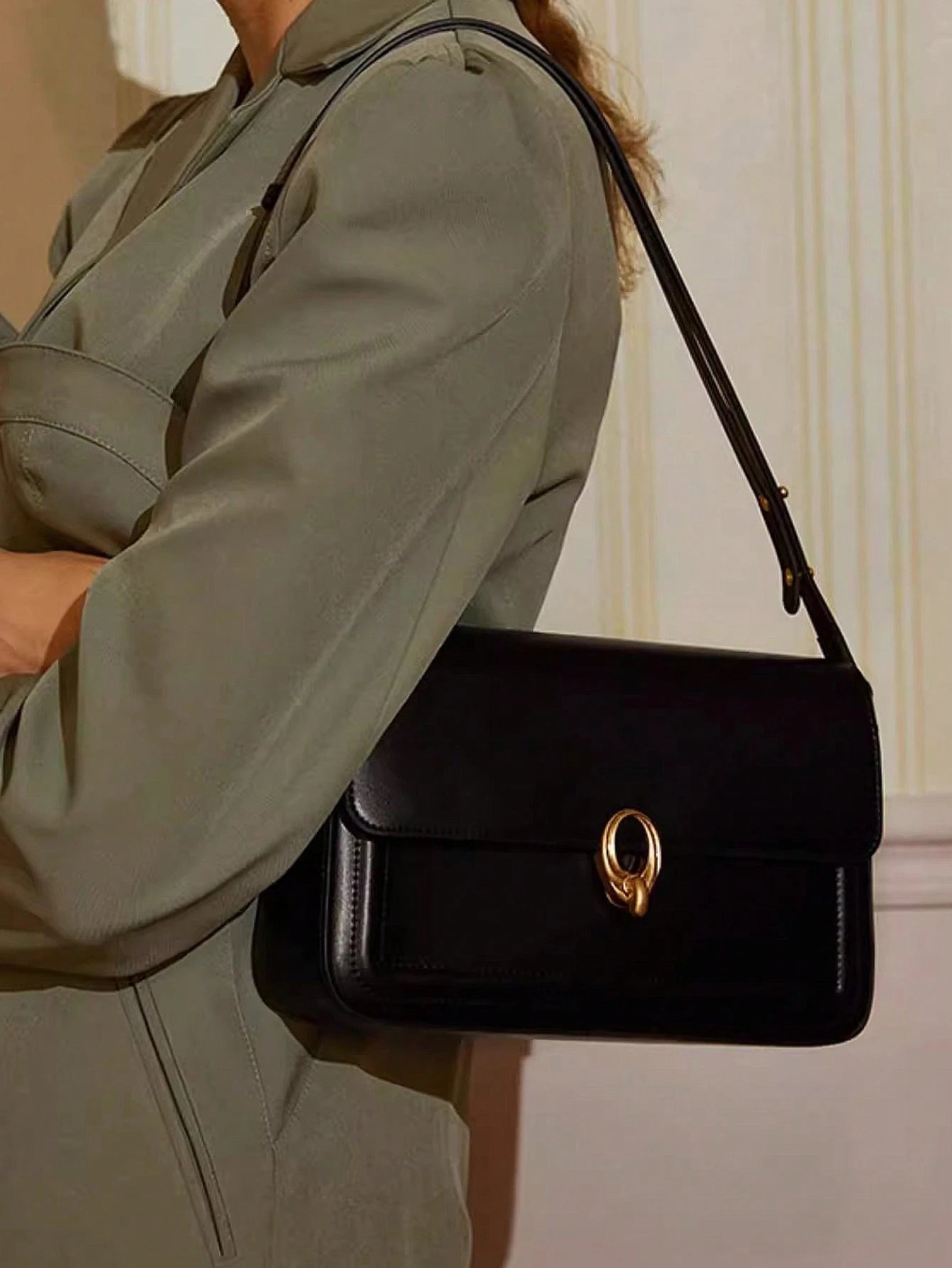 Vintage Luxury Women's Handbag, Autumn & Winter New Arrival, Versatile Square Shape, High-End Texture, Niche Shoulder & Crossbody Bag, Retro Inspired Vintage Bag For Women, Vintage
