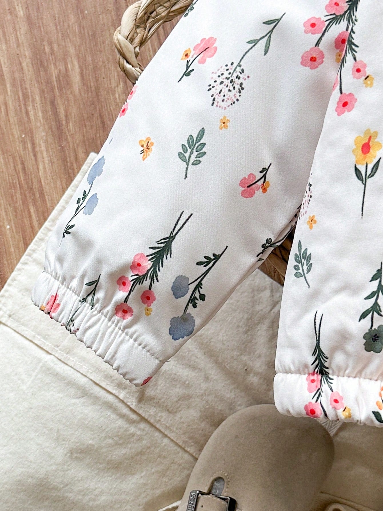 Vintaside Kids Baby Girls Toddlers Autumn/Winter New Daily Casual Cute Floral Pink Flower Warm Jacket Thick Coat Hooded Jacket Hooded Coat Fleece Jacket With Fleece Lining