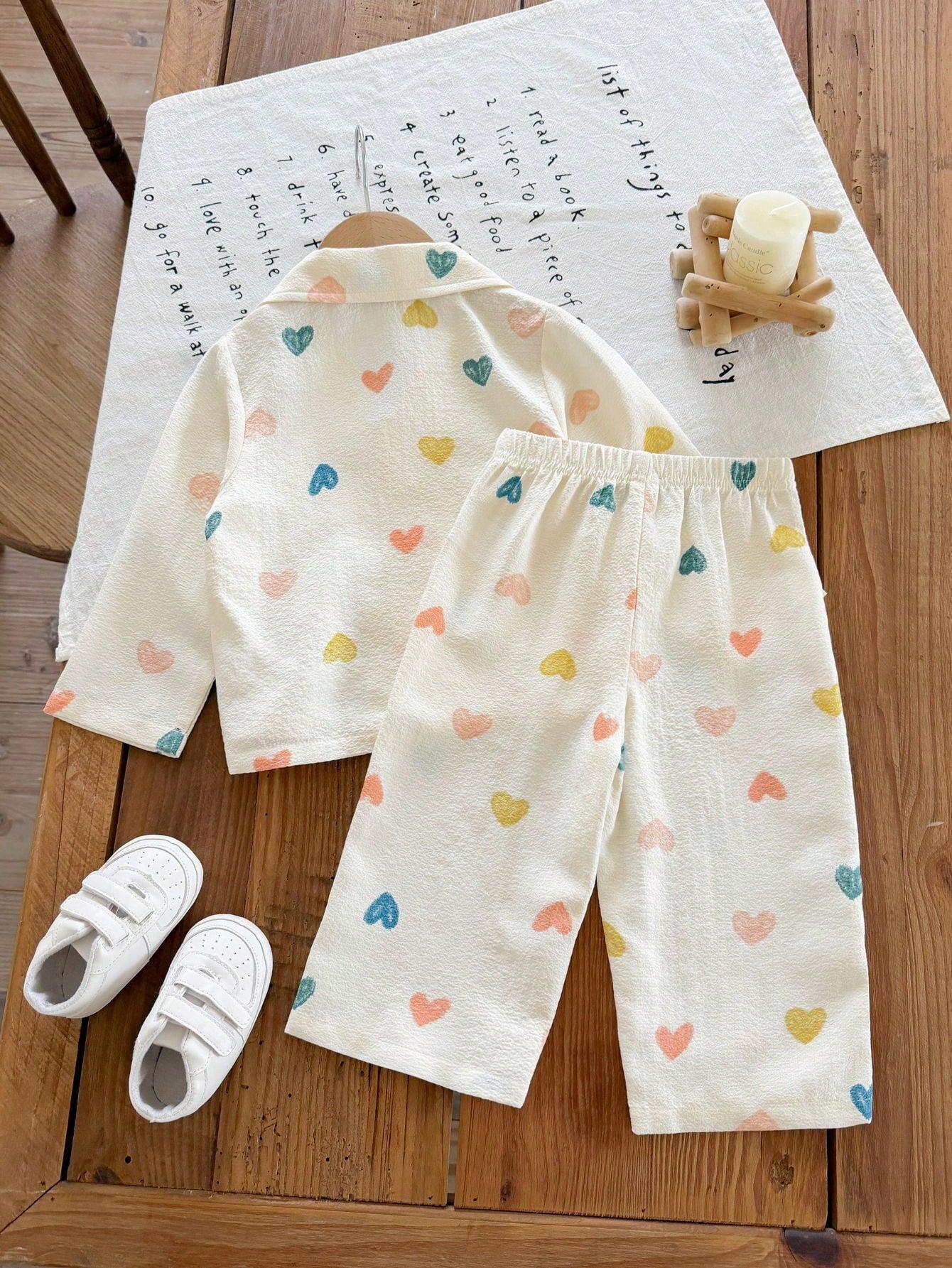 Vintaside Kids Babygirl Infant Girl Spring/Autumn Long Sleeve Polka Dot Fashionable Versatile Shirt And Casual Fashionable Versatile Long Pants Set, Suitable For Travel, Vacation, Daily Outings