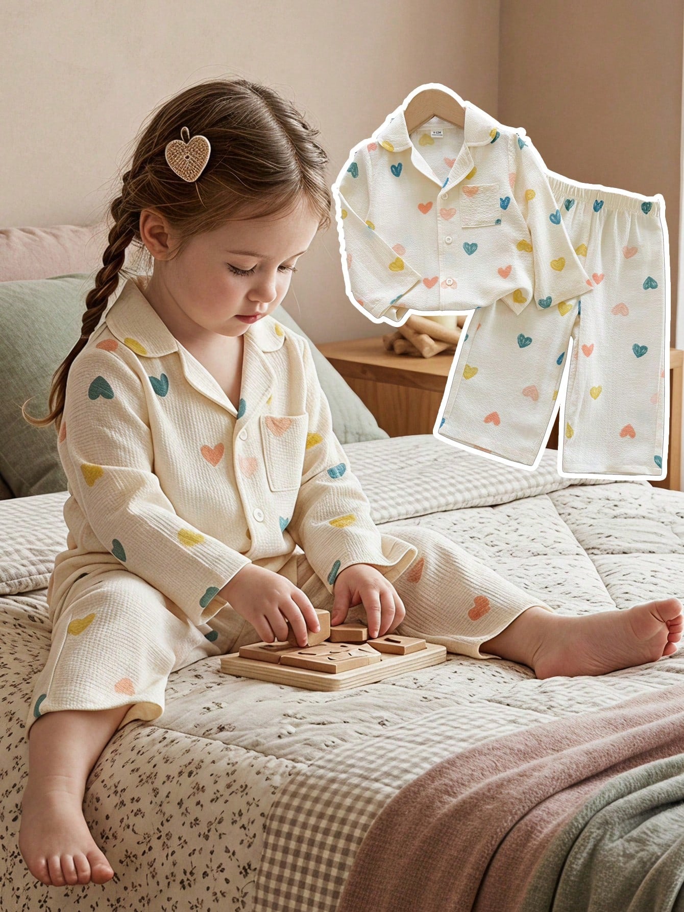 Vintaside Kids Babygirl Infant Girl Spring/Autumn Long Sleeve Polka Dot Fashionable Versatile Shirt And Casual Fashionable Versatile Long Pants Set, Suitable For Travel, Vacation, Daily Outings