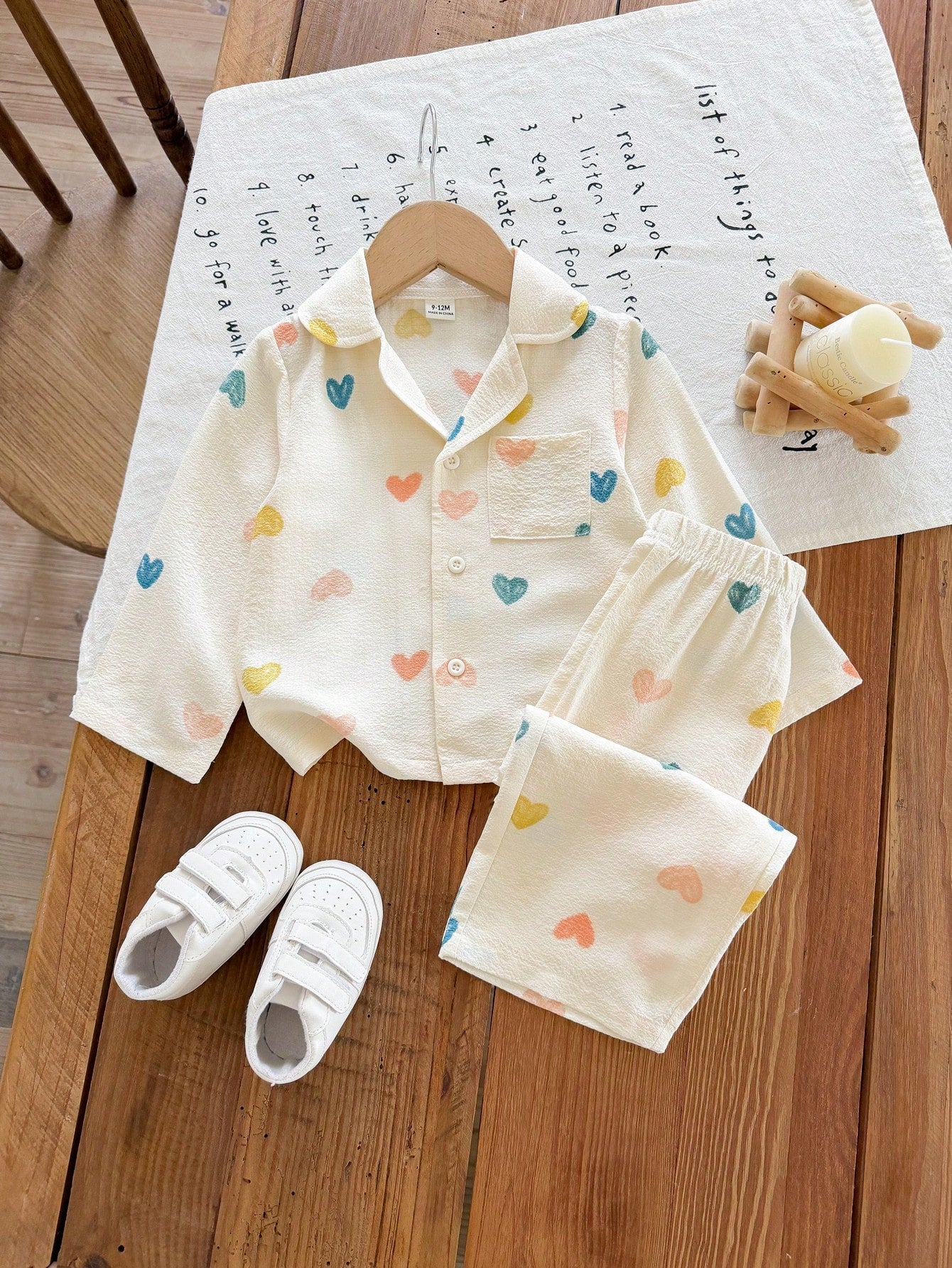 Vintaside Kids Babygirl Infant Girl Spring/Autumn Long Sleeve Polka Dot Fashionable Versatile Shirt And Casual Fashionable Versatile Long Pants Set, Suitable For Travel, Vacation, Daily Outings