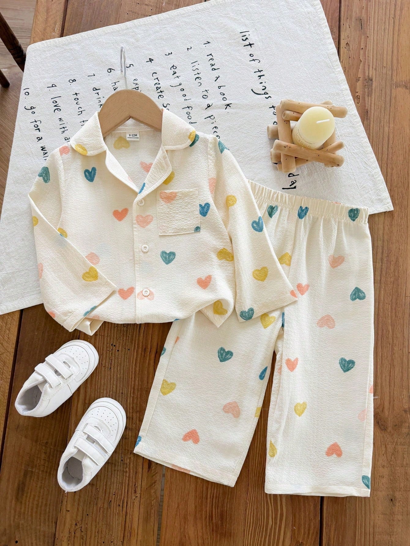 Vintaside Kids Babygirl Infant Girl Spring/Autumn Long Sleeve Polka Dot Fashionable Versatile Shirt And Casual Fashionable Versatile Long Pants Set, Suitable For Travel, Vacation, Daily Outings