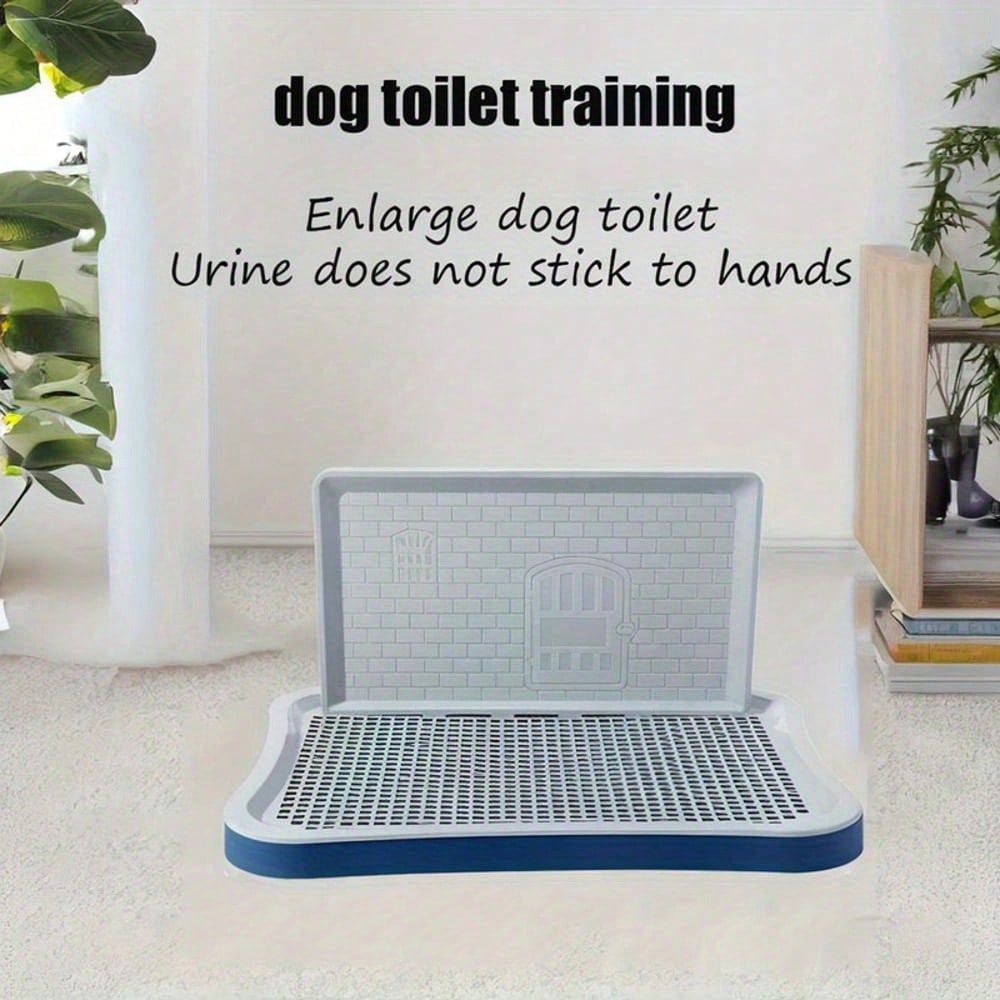 Wall-Mounted Splash Guard Center Post Pee Pad Holder For Indoor Dogs With Training Tray,Essential For Home Training Of Puppies And Adult Dogs, 20.1*15.4 Inches, Leak-Proof Pee Pad Holder, Puppy Excret