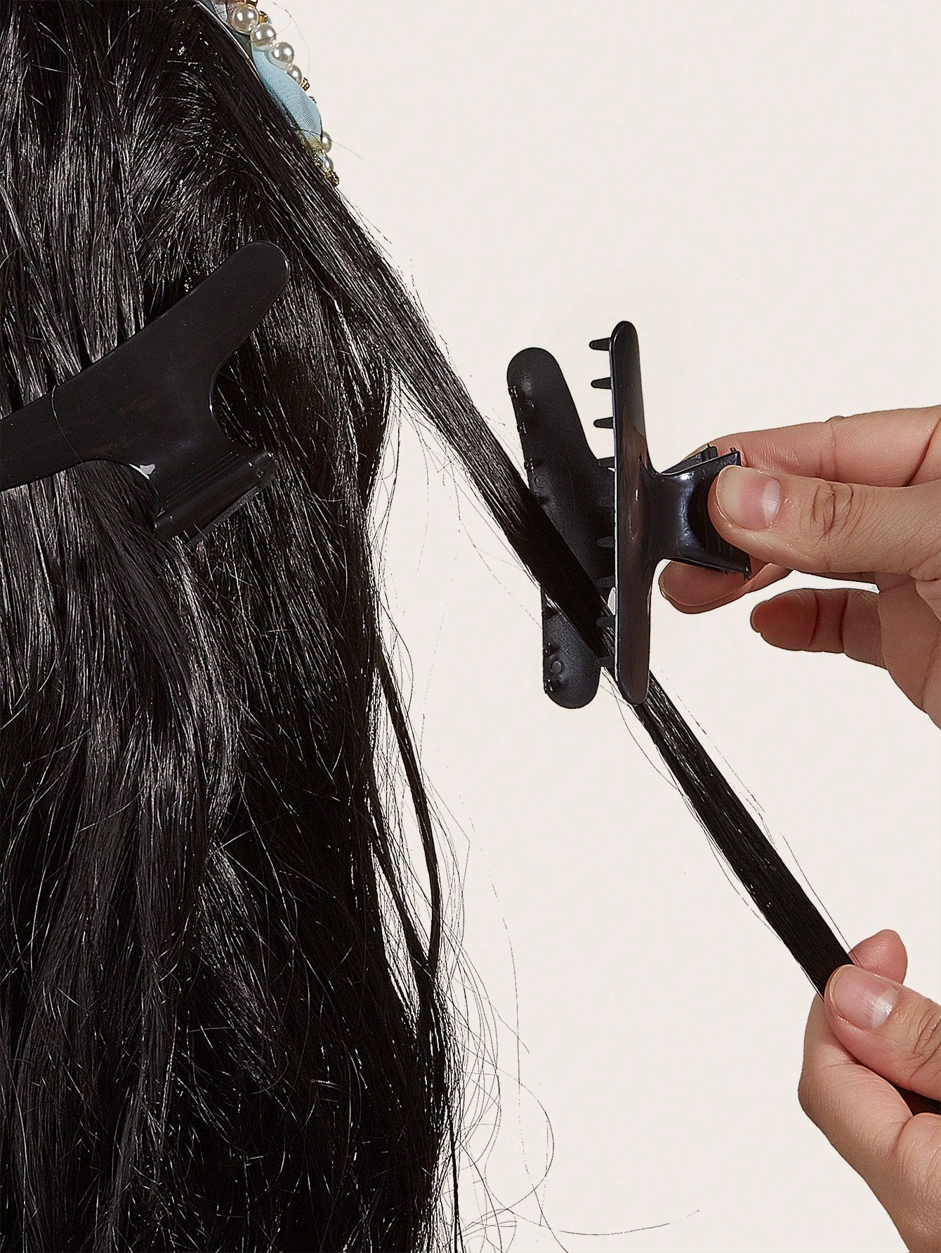 WANMEI 12pcs Black Butterfly Hair Clips, Styling Partition Clips, Professional Salon Hair Clips, Suitable For Haircut, Styling, Partition, Dyeing, Etc. Butterfly Hair Clips, Hair Accessories, Hair Too