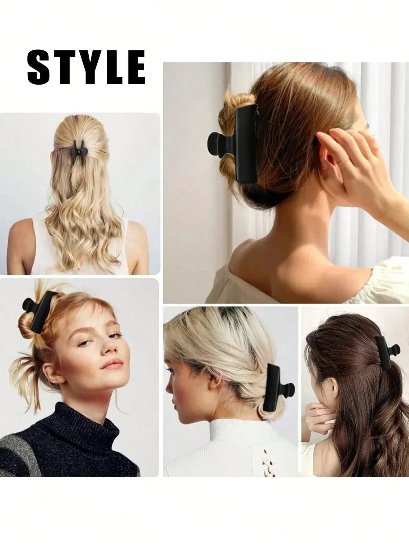 WANMEI 12pcs Black Butterfly Hair Clips, Styling Partition Clips, Professional Salon Hair Clips, Suitable For Haircut, Styling, Partition, Dyeing, Etc. Butterfly Hair Clips, Hair Accessories, Hair Too