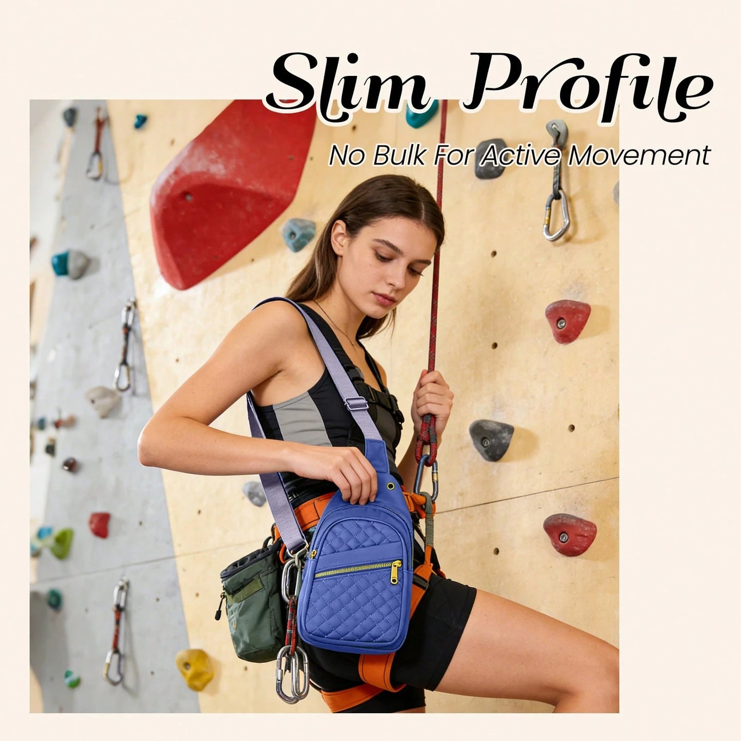 Water Resistant Sling Bag For Men Women, Lightweight Crossbody Chest Backpack, Adjustable Strap Shoulder Fanny Pack For Travel Hiking Cycling Daily Us