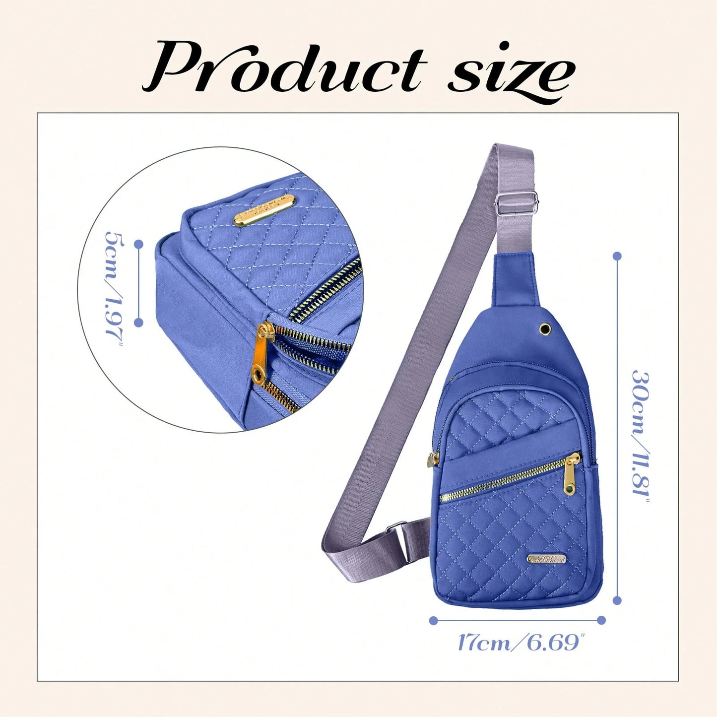 Water Resistant Sling Bag For Men Women, Lightweight Crossbody Chest Backpack, Adjustable Strap Shoulder Fanny Pack For Travel Hiking Cycling Daily Us