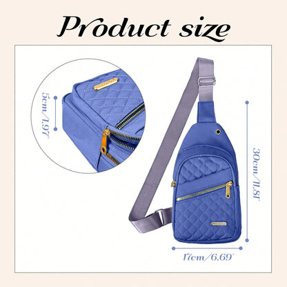 Water Resistant Sling Bag For Men Women, Lightweight Crossbody Chest Backpack, Adjustable Strap Shoulder Fanny Pack For Travel Hiking Cycling Daily Us