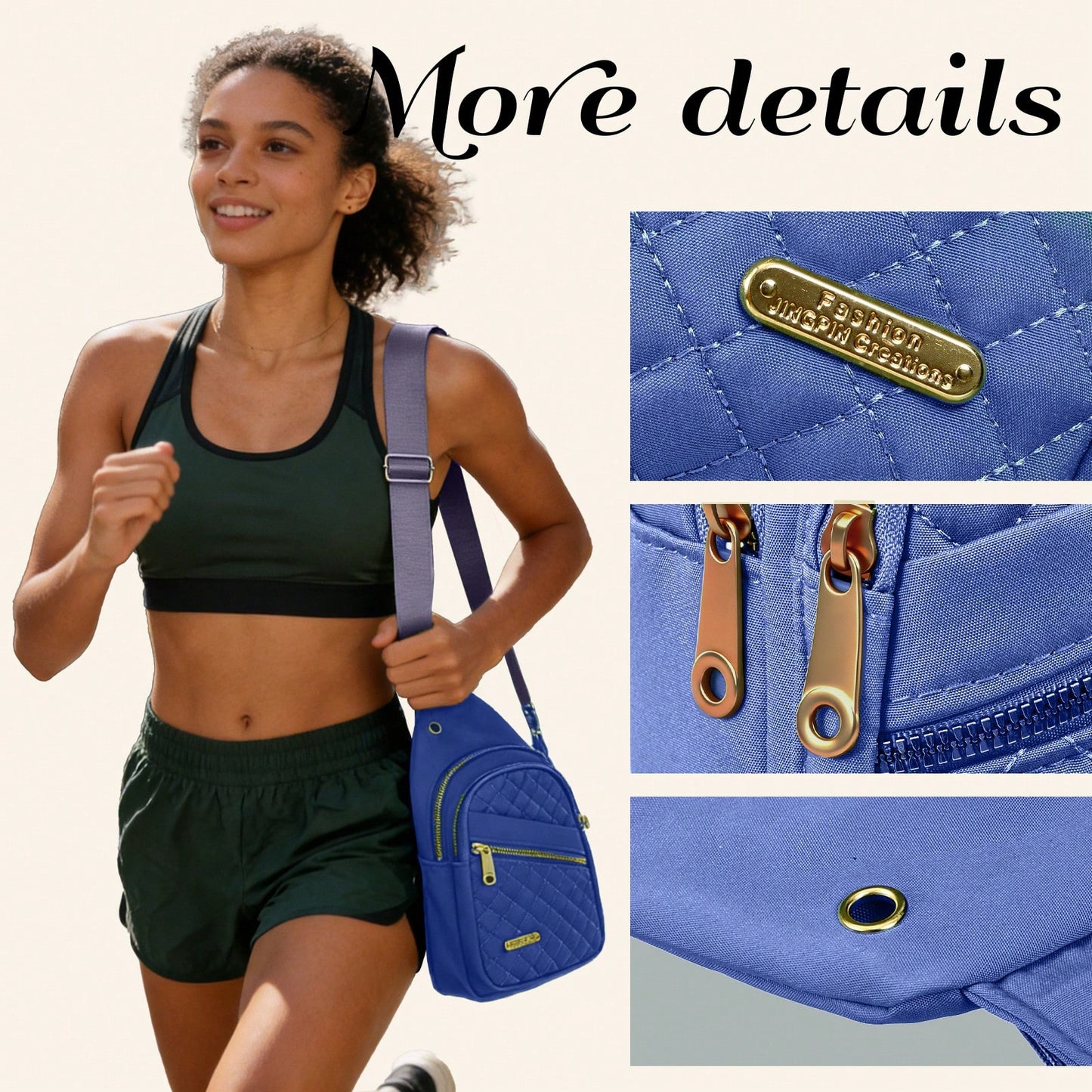 Water Resistant Sling Bag For Men Women, Lightweight Crossbody Chest Backpack, Adjustable Strap Shoulder Fanny Pack For Travel Hiking Cycling Daily Us