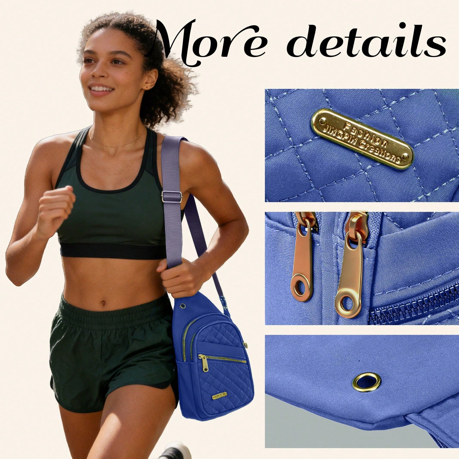 Water Resistant Sling Bag For Men Women, Lightweight Crossbody Chest Backpack, Adjustable Strap Shoulder Fanny Pack For Travel Hiking Cycling Daily Us