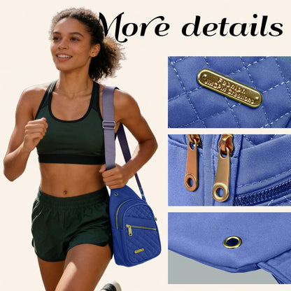 Water Resistant Sling Bag For Men Women, Lightweight Crossbody Chest Backpack, Adjustable Strap Shoulder Fanny Pack For Travel Hiking Cycling Daily Us