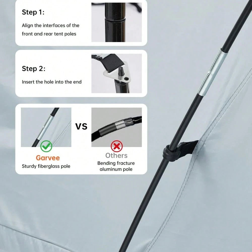 Waterproof 210D Oxford Truck Bed Tent, Quick Setup Camping Shelter With Sealed Floor, Easy Setup Awning, For Outdoor Adventure