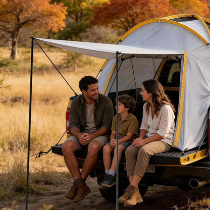 Waterproof 210D Oxford Truck Bed Tent, Quick Setup Camping Shelter With Sealed Floor, Easy Setup Awning, For Outdoor Adventure