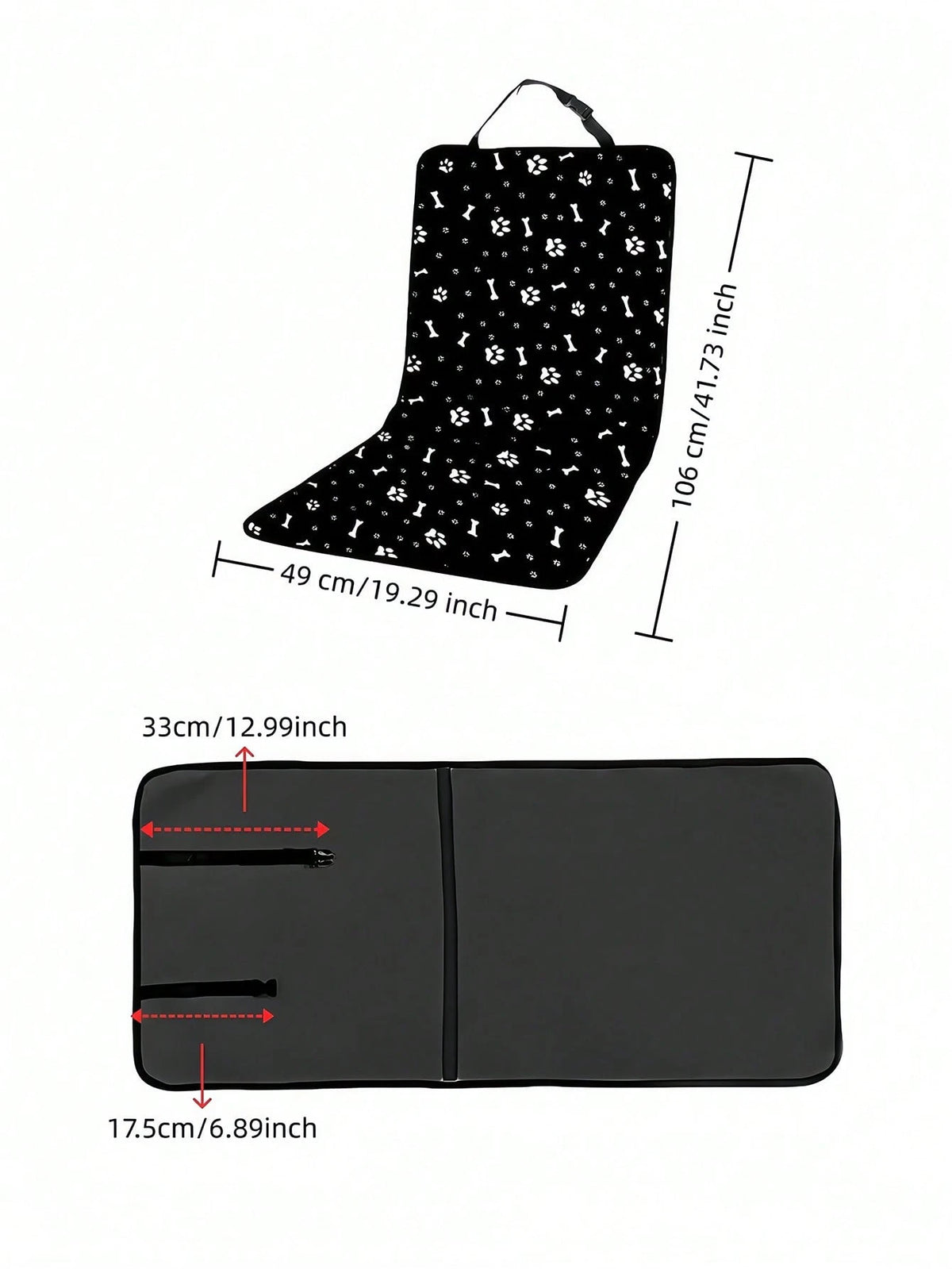 Waterproof Pet Car Seat Cover Scratch Proof Dog Car Seat Protector For Front & Back Seat Easy Clean Travel Mat Adjustable Dog Car Seat For Pet Owners For Cars Trucks And SUVs Travel Accessories Car Ac