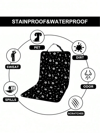 Waterproof Pet Car Seat Cover Scratch Proof Dog Car Seat Protector For Front & Back Seat Easy Clean Travel Mat Adjustable Dog Car Seat For Pet Owners For Cars Trucks And SUVs Travel Accessories Car Ac