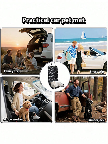 Waterproof Pet Car Seat Cover Scratch Proof Dog Car Seat Protector For Front & Back Seat Easy Clean Travel Mat Adjustable Dog Car Seat For Pet Owners For Cars Trucks And SUVs Travel Accessories Car Ac
