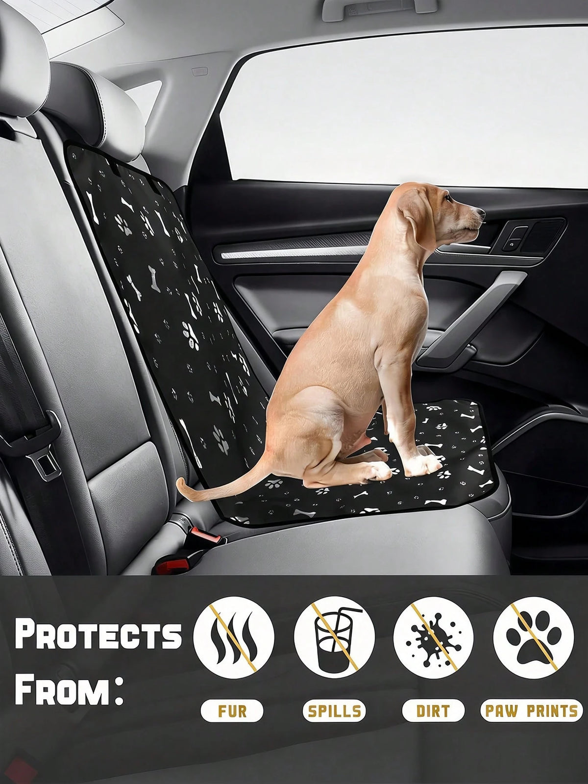 Waterproof Pet Car Seat Cover Scratch Proof Dog Car Seat Protector For Front & Back Seat Easy Clean Travel Mat Adjustable Dog Car Seat For Pet Owners For Cars Trucks And SUVs Travel Accessories Car Ac
