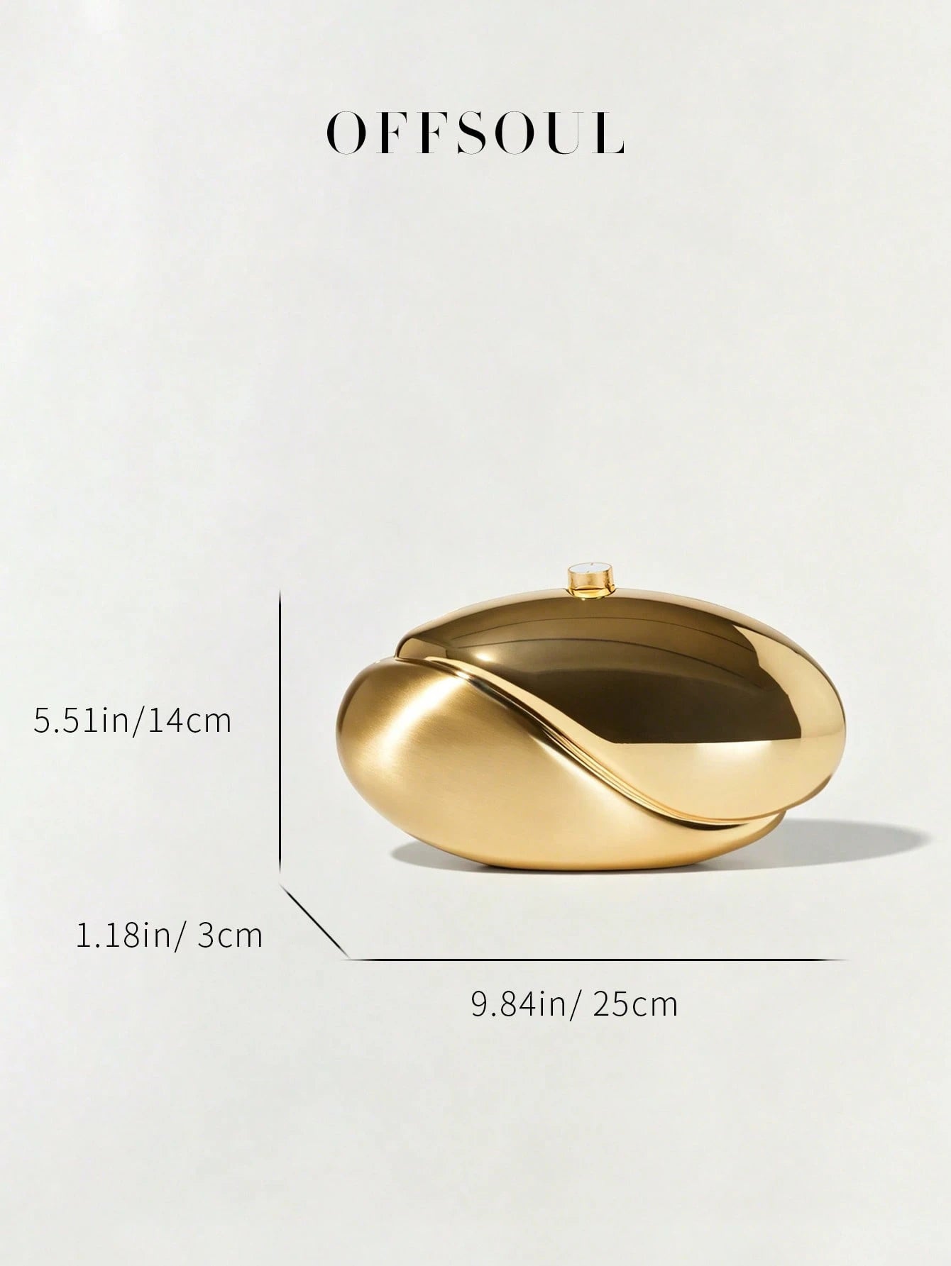 Wavy Metallic Oval Evening Bag, New Party Banquet Handbag With Asymmetrical Chain Strap, Shoulder & Crossbody Bag For Women, Wedding Items