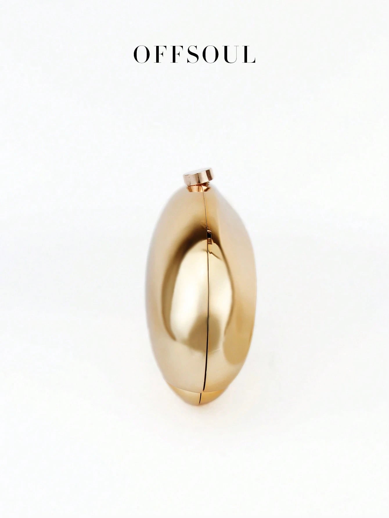 Wavy Metallic Oval Evening Bag, New Party Banquet Handbag With Asymmetrical Chain Strap, Shoulder & Crossbody Bag For Women, Wedding Items