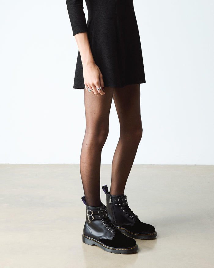 Wednesday 1460 Velvet + Nappa Lux Soft Leather Ankle Boots