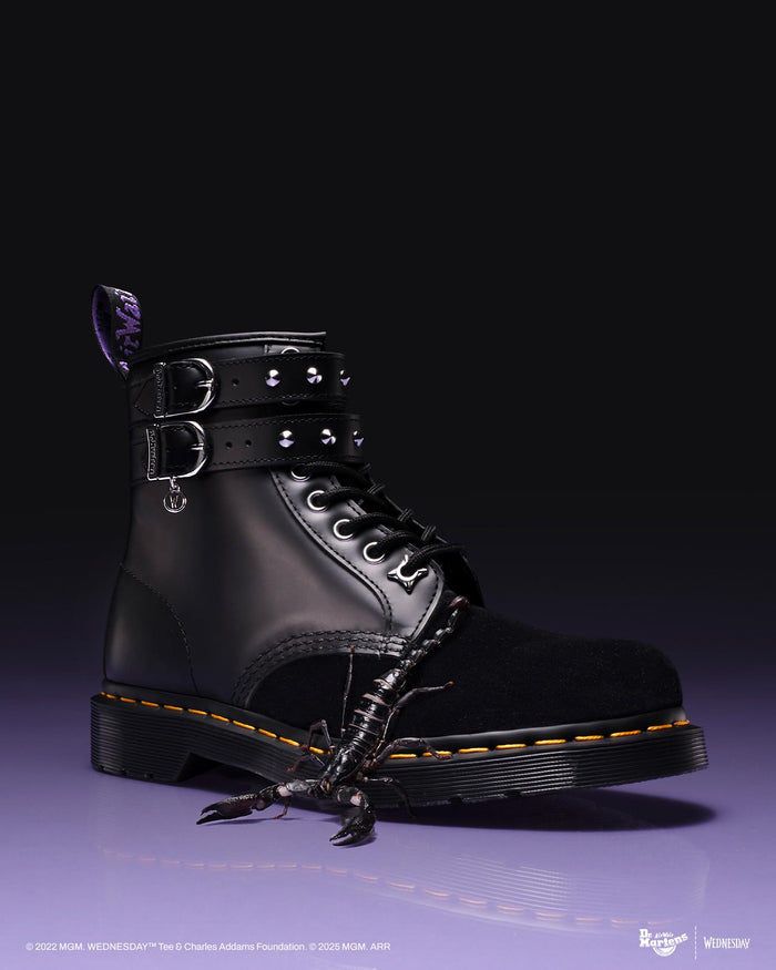 Wednesday 1460 Velvet + Nappa Lux Soft Leather Ankle Boots