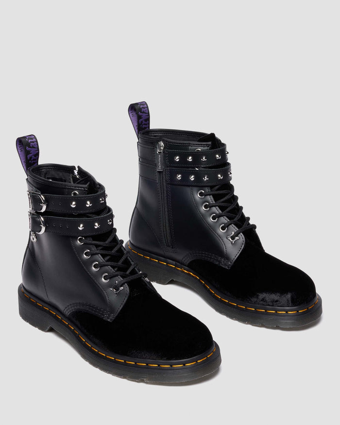 Wednesday 1460 Velvet + Nappa Lux Soft Leather Ankle Boots