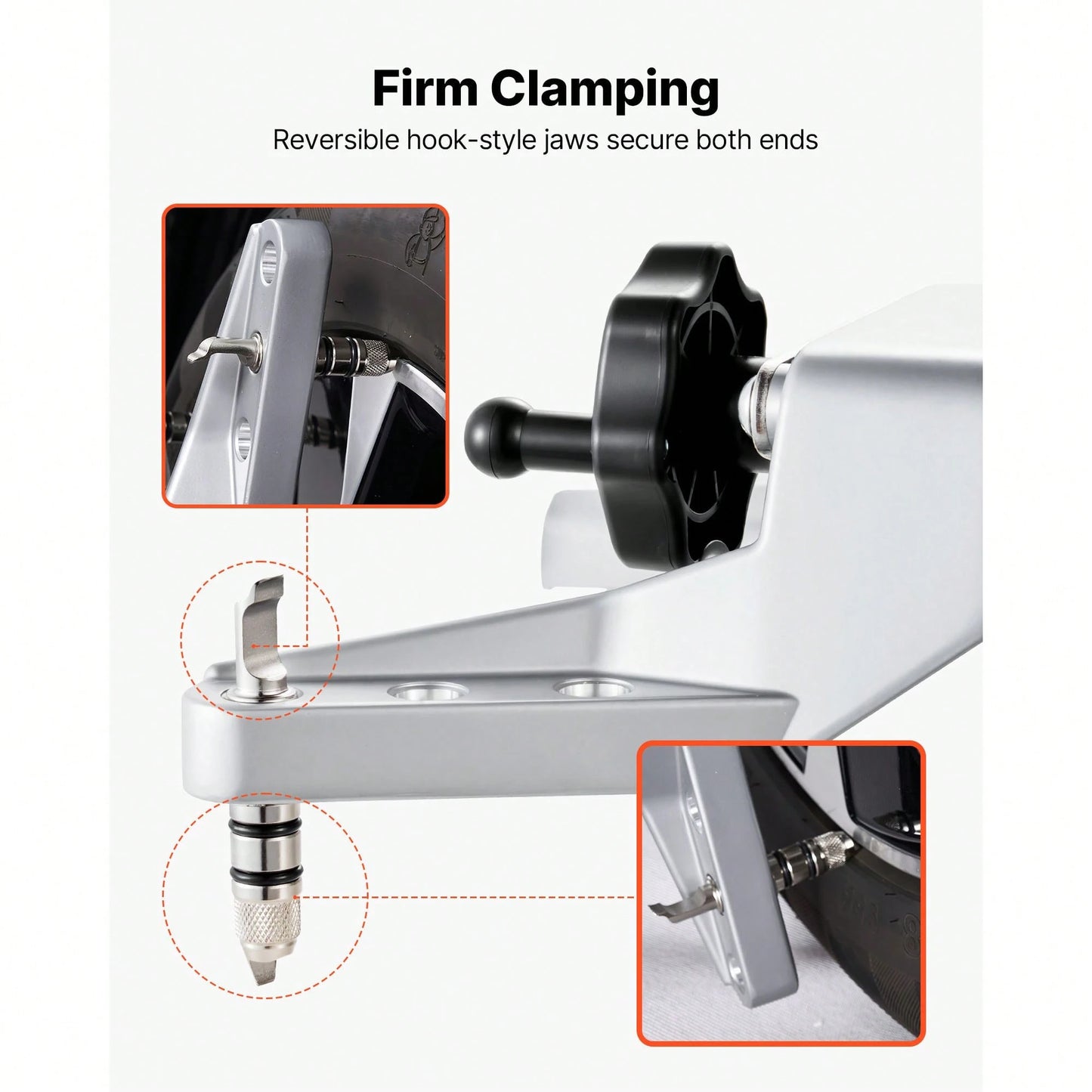Wheel Clamp & Magnetic Adapter, 1 PC Aluminum Alloy Wheel Alignment Tool For Precise Camber Gauge, Fits 11-25 Inch Rims, Universal Magnetic Gauge Tire Repair Tool For Car Truck SUV Motorcycle