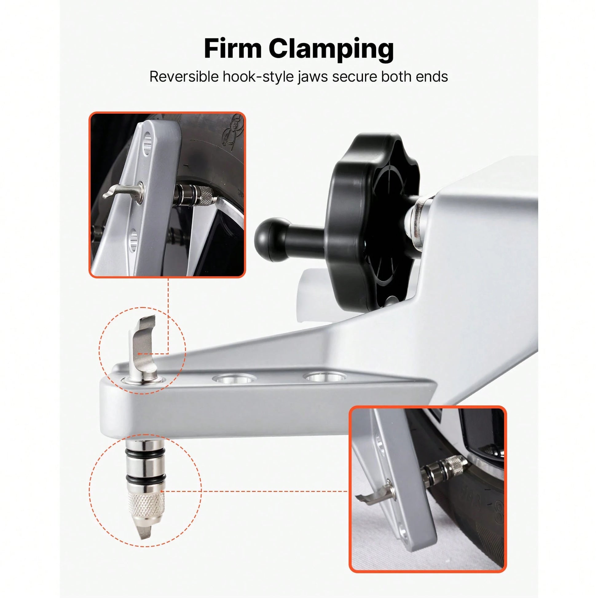 Wheel Clamp & Magnetic Adapter, 1 PC Aluminum Alloy Wheel Alignment Tool For Precise Camber Gauge, Fits 11-25 Inch Rims, Universal Magnetic Gauge Tire Repair Tool For Car Truck SUV Motorcycle
