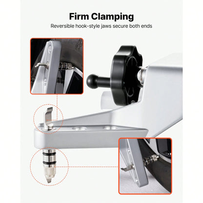 Wheel Clamp & Magnetic Adapter, 1 PC Aluminum Alloy Wheel Alignment Tool For Precise Camber Gauge, Fits 11-25 Inch Rims, Universal Magnetic Gauge Tire Repair Tool For Car Truck SUV Motorcycle
