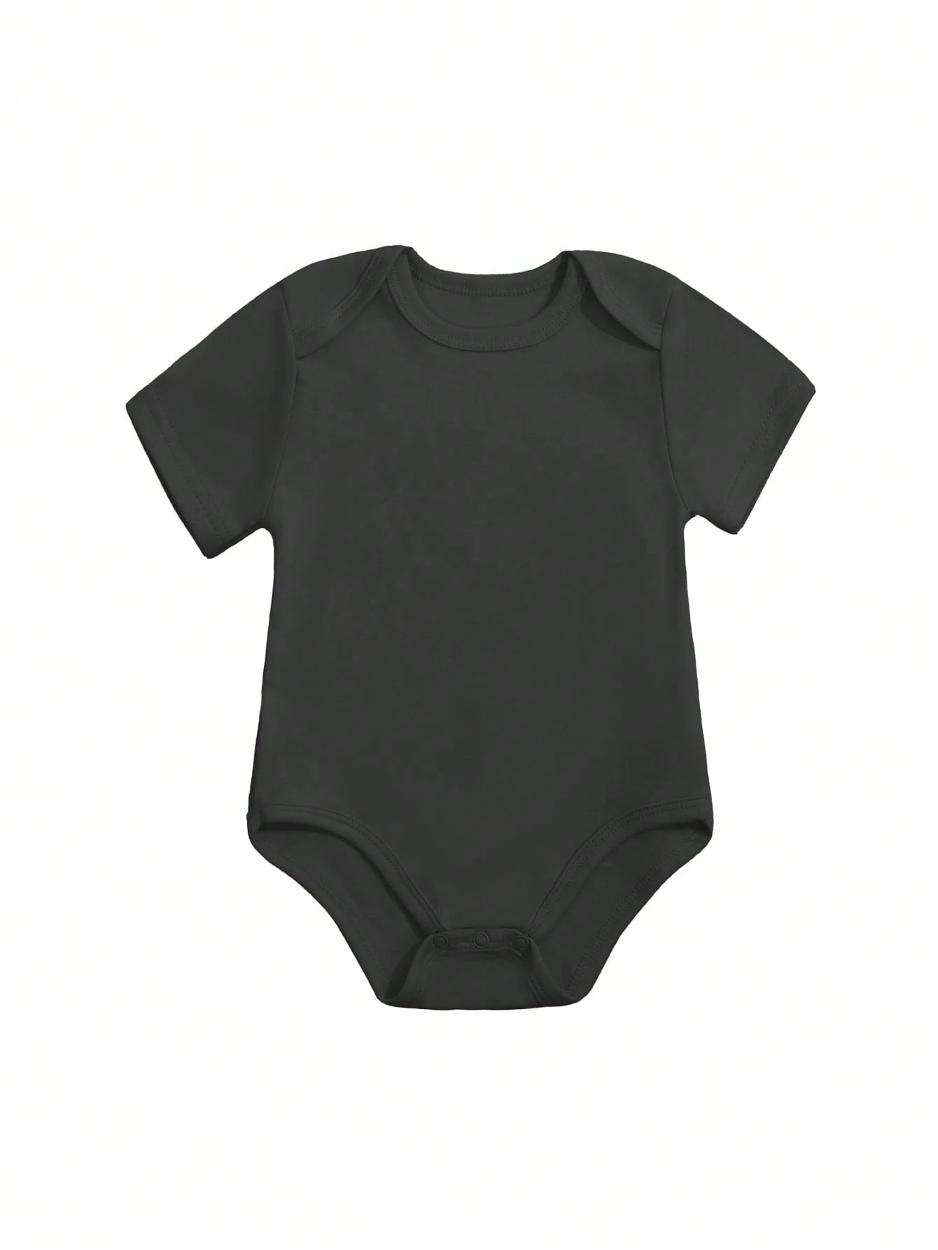 White Baby Clothing With "SHHH... I'M WATCHING ANIME WITH DADDY" Print Baby Boys And Girls 2025 Newborn Baby Bodysuit Casual Short Sleeve Knitted Fabric Monogram Print Regular Baby Clothing Suitable F