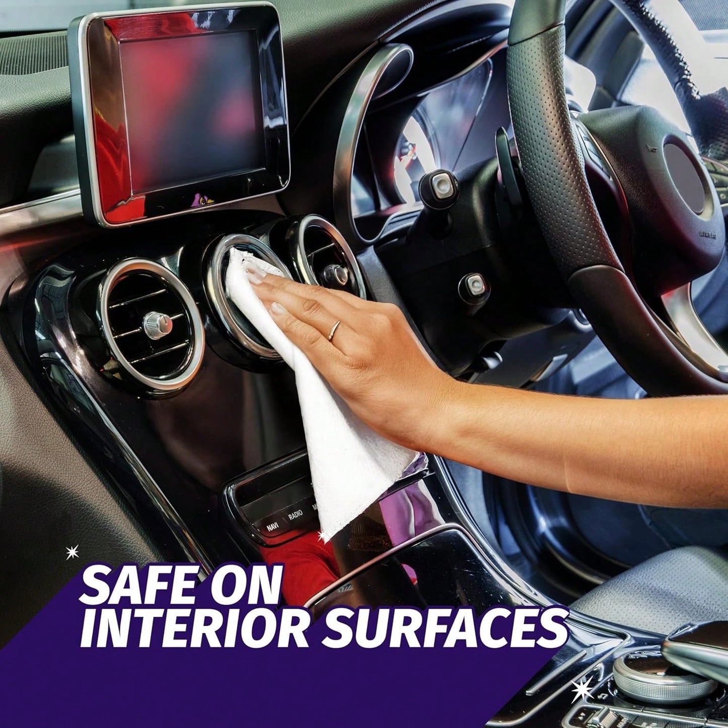 Windex Auto Wipes For Car Windows, Mirrors And Screens, Pre-Moistened Car Cleaner Wipes For Quick Streak-Free Shine, Guaranteed For Tinted Windows And Electronics, 25 Count (Pack Of 1)