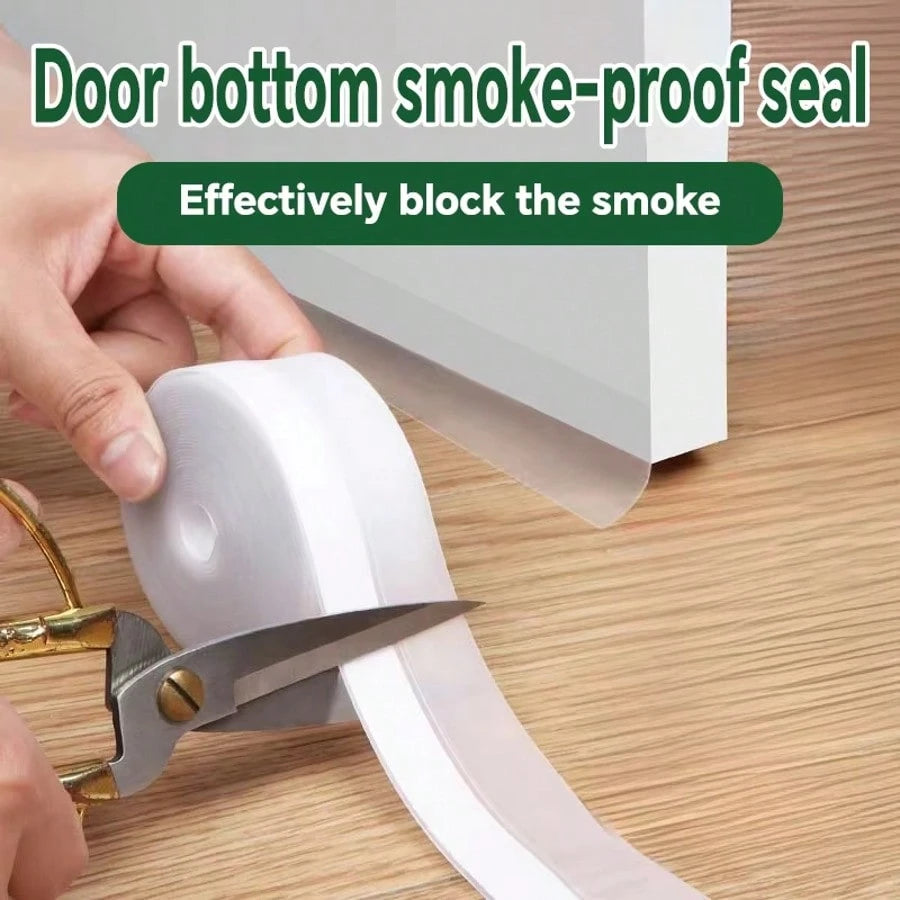 Windproof Strip Door Sealing Strip, Silicone Sealing Strip For House Door Obstruction Door, And Glass Shower Door, Used For Collision And Side Window Gaps, Winter Window Insulation
