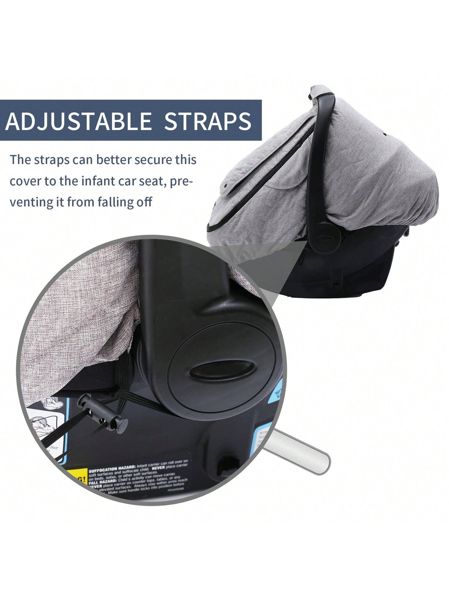 WinRese Baby Car Seat Cover- 3-Layer Thick Fabric, Waterproof, Breathable Mesh Window- Windproof & Snow Blocking, Keep Baby Warm In Winter- Universal Fit For Infant Car Seat And Carrier, Baby Boys