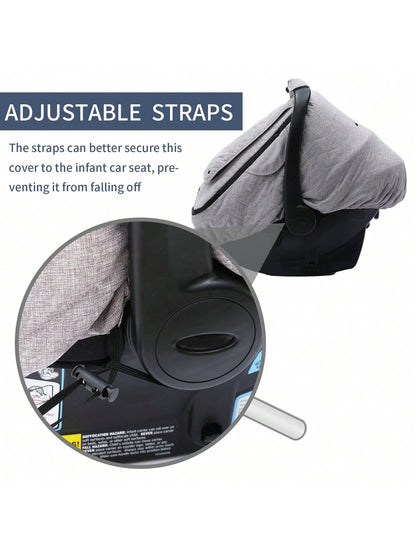 WinRese Baby Car Seat Cover- 3-Layer Thick Fabric, Waterproof, Breathable Mesh Window- Windproof & Snow Blocking, Keep Baby Warm In Winter- Universal Fit For Infant Car Seat And Carrier, Baby Boys