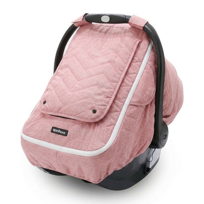 WinRese Baby Car Seat Cover- 3-Layer Thick Fabric, Waterproof, Breathable Mesh Window- Windproof & Snow Blocking, Keep Baby Warm In Winter- Universal Fit For Infant Car Seat And Carrier, Baby Boys