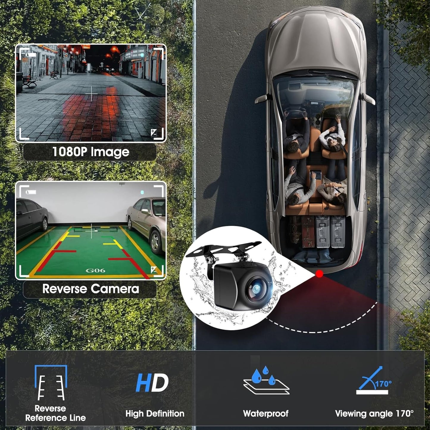 Wireless CarPlay Screen For Car, IPS HD Portable Car Touchscreen, Wireless Apple CarPlay & Android Auto Car Stereo With Backup Camera, Bluetooth, Navigation, Mirror Link, Universal Vehicle Multimedi
