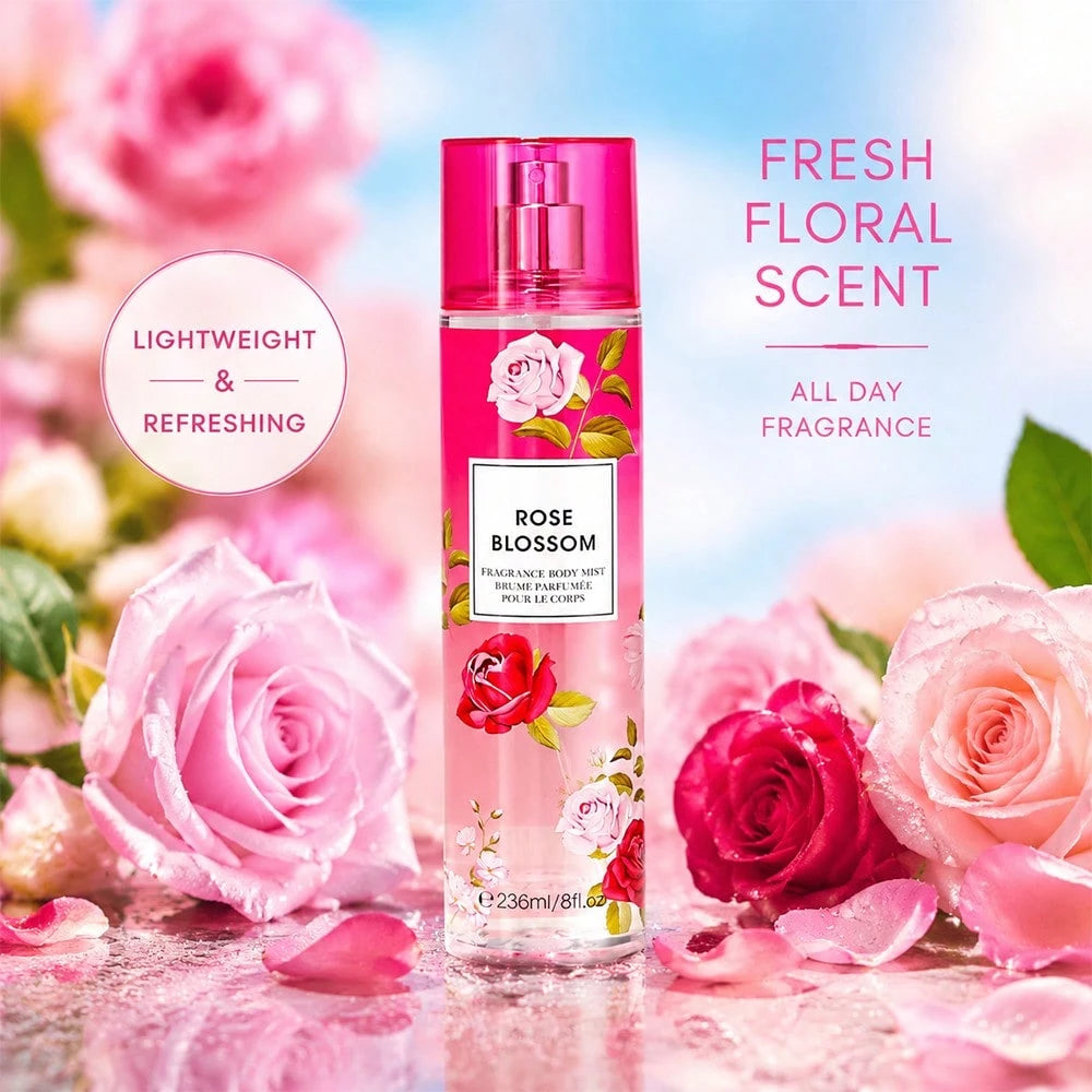 Wish 20 Varieties Of Women's Body Mist Perfume Spray, 8 Fl.Oz Long-Lasting Floral Fruity Spray With Non-Greasy Alcohol-Based Formula. Suitable For Hair & Body, Ideal For Parties, Dates & Gifting. Ligh