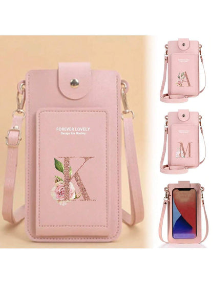 Women Bags Soft Leather Wallets Touch Screen Cell Phone Crossbody Shoulder Strap Handbag For Female Women's Bags For Carrying Mobile Phones Fashionable Key Bag Gifts Cross Body Bag Women Valentines Ce