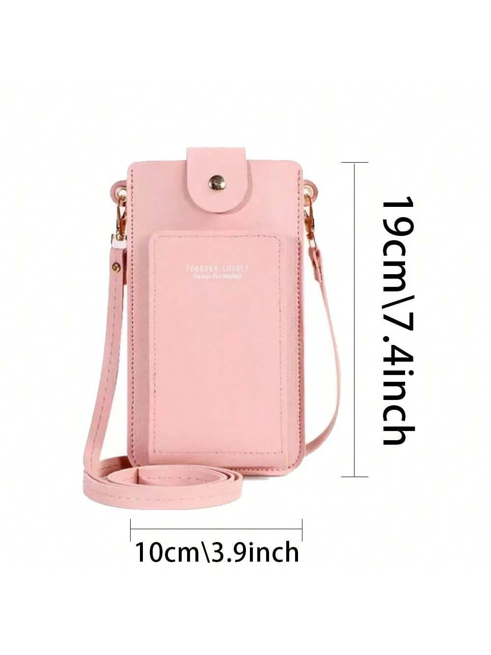 Women Bags Soft Leather Wallets Touch Screen Cell Phone Crossbody Shoulder Strap Handbag For Female Women's Bags For Carrying Mobile Phones Fashionable Key Bag Gifts Cross Body Bag Women Valentines Ce