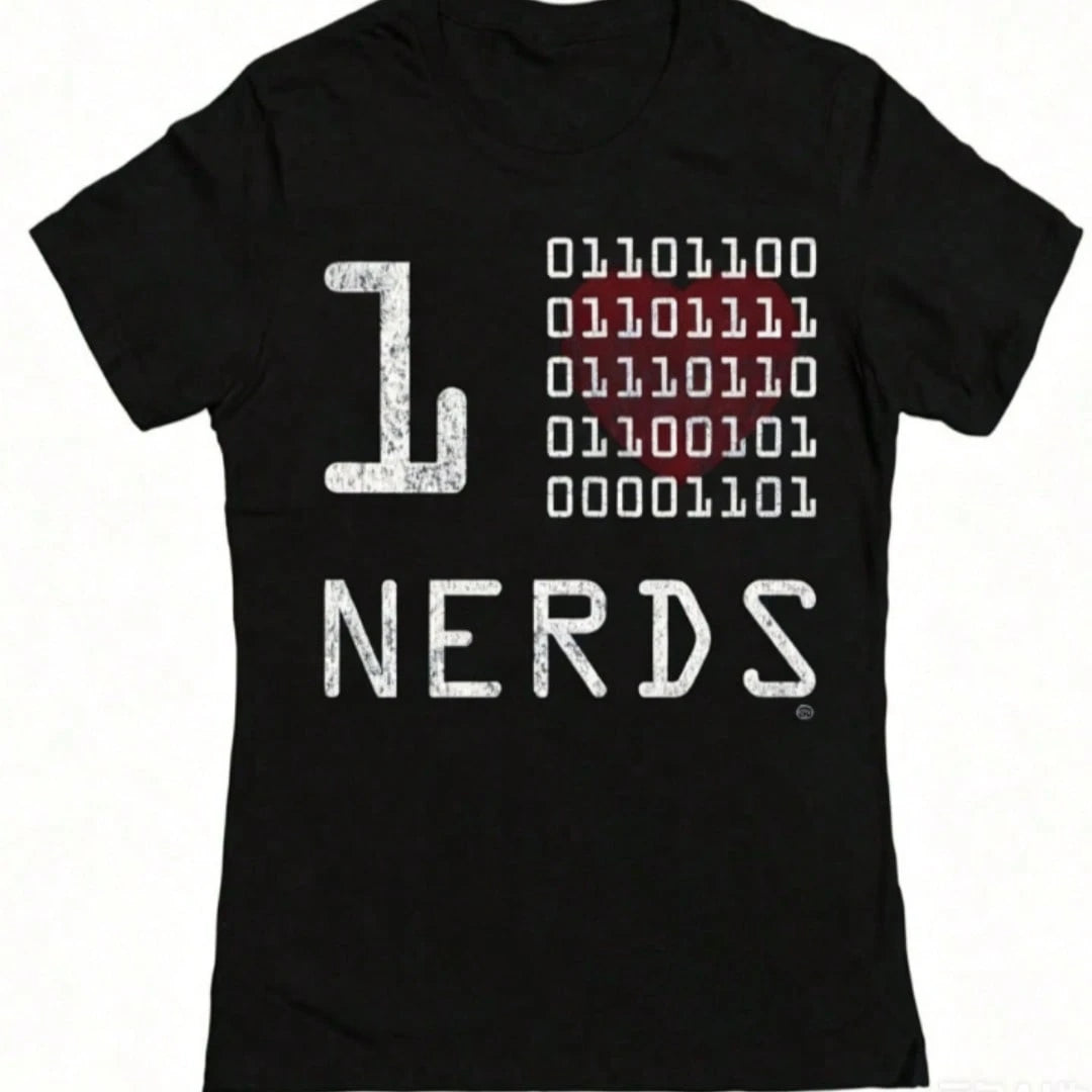Women Binary Code Nerd Graphic T Shirt Funny Programmer Geek Science Technology Casual Short Sleeve Tee Back To School Gift
