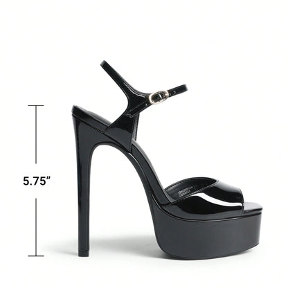 Women Platform 5.75'' Ultra High Heeled Sandals 2026 New Summer Open Toe Adjustable Ankle Strap Dress Shoes Sexy Party Runway Stiletto Heels