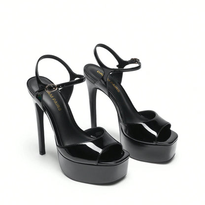 Women Platform 5.75'' Ultra High Heeled Sandals 2026 New Summer Open Toe Adjustable Ankle Strap Dress Shoes Sexy Party Runway Stiletto Heels