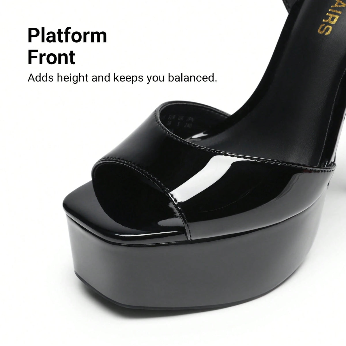 Women Platform 5.75'' Ultra High Heeled Sandals 2026 New Summer Open Toe Adjustable Ankle Strap Dress Shoes Sexy Party Runway Stiletto Heels