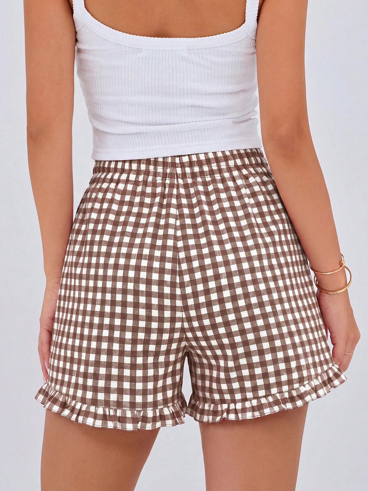 Women's Boxer Shorts Summer Dopamine Casual Home Sleeping Plaid Pj Button Front Y2K Plaid Pajama Shorts