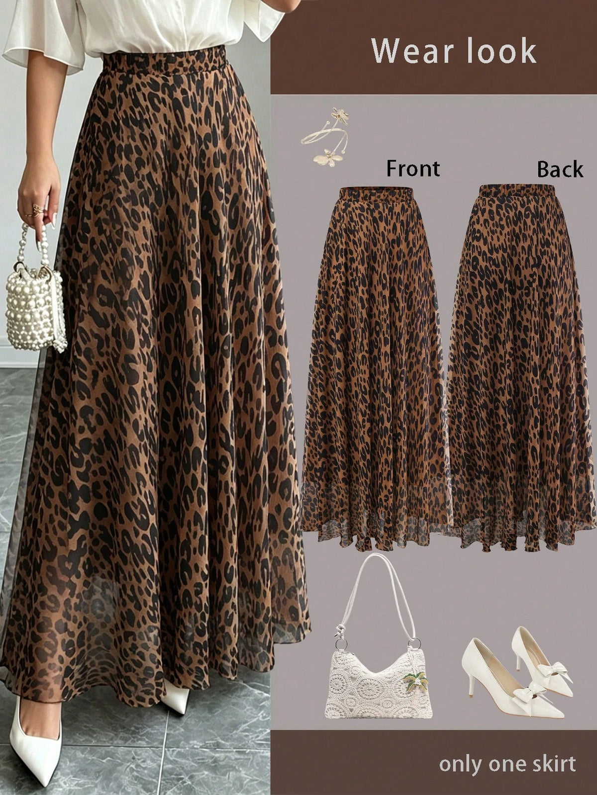 Women's Elegant Charm Cashew Flower Print Design Fashionable Casual Skirt Yellow