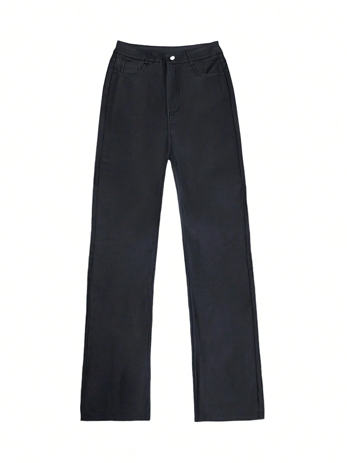 Women's High Waist Glossy PU Leather Wide Leg Pants, Matte Coating, Fashion Versatile, Suitable For Party, Commute, Music Festival, Vacation, Casual Straight Leg Pants, Spring/Summer Essential, Best S