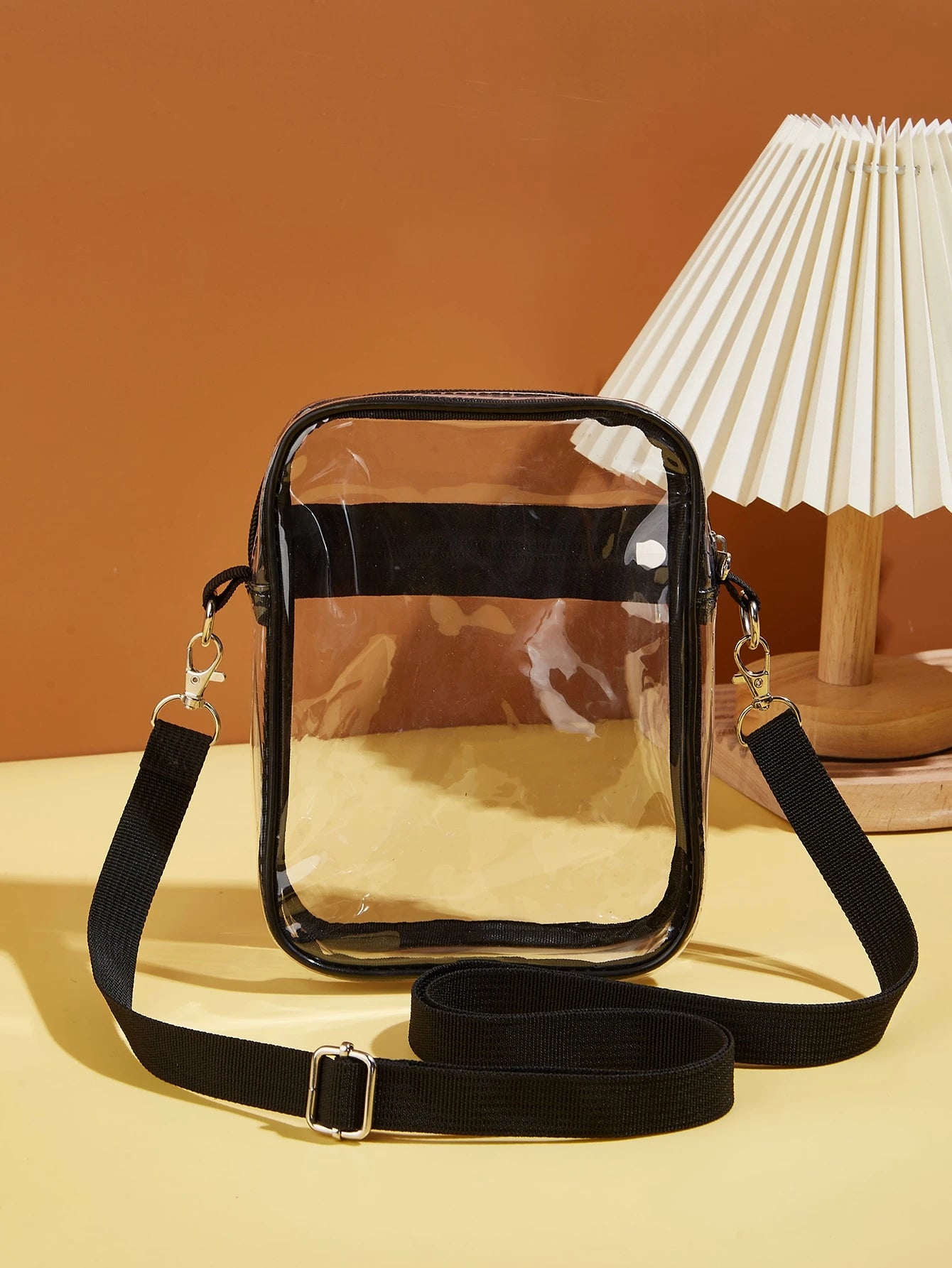 Women's Mini Transparent Beach Crossbody Phone Bag, Stadium Approved Bag, Size 19 X 14.5 X 5 Inches, Transparent Handbag, Suitable For Concerts, Sports Events, Festivals And Other Occasions.