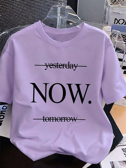 Women's New Casual Cute Pattern Loose Versatile Round Neck Short Sleeve T-Shirt, Fashionable Everyday Top, Suitable For Daily And Holiday Wear Summer